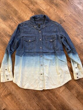 Jessica Simpson Ombre Chambray Button-Down Shirt